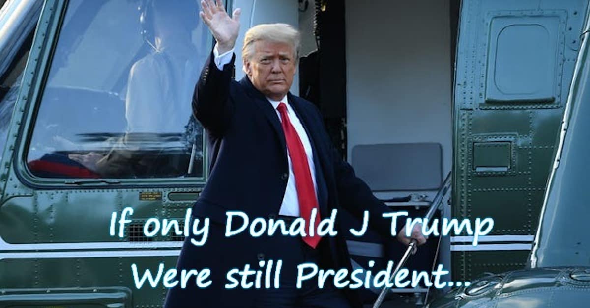 If only Donald Trump were still President