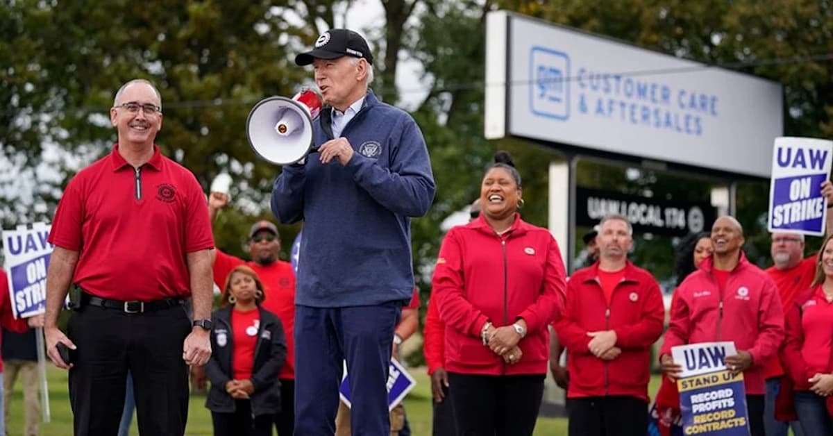 Biden’s EV-UAW Scam Photo-Op Sends Jobs to Mexico!
