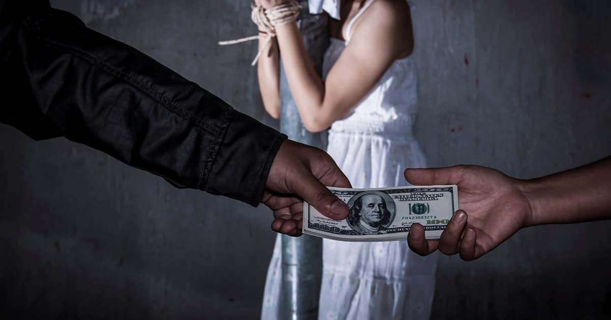 Anti-Human trafficking concept