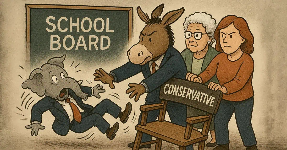 School board power shift cartoon