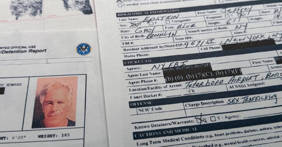 Epstein’s arrest record