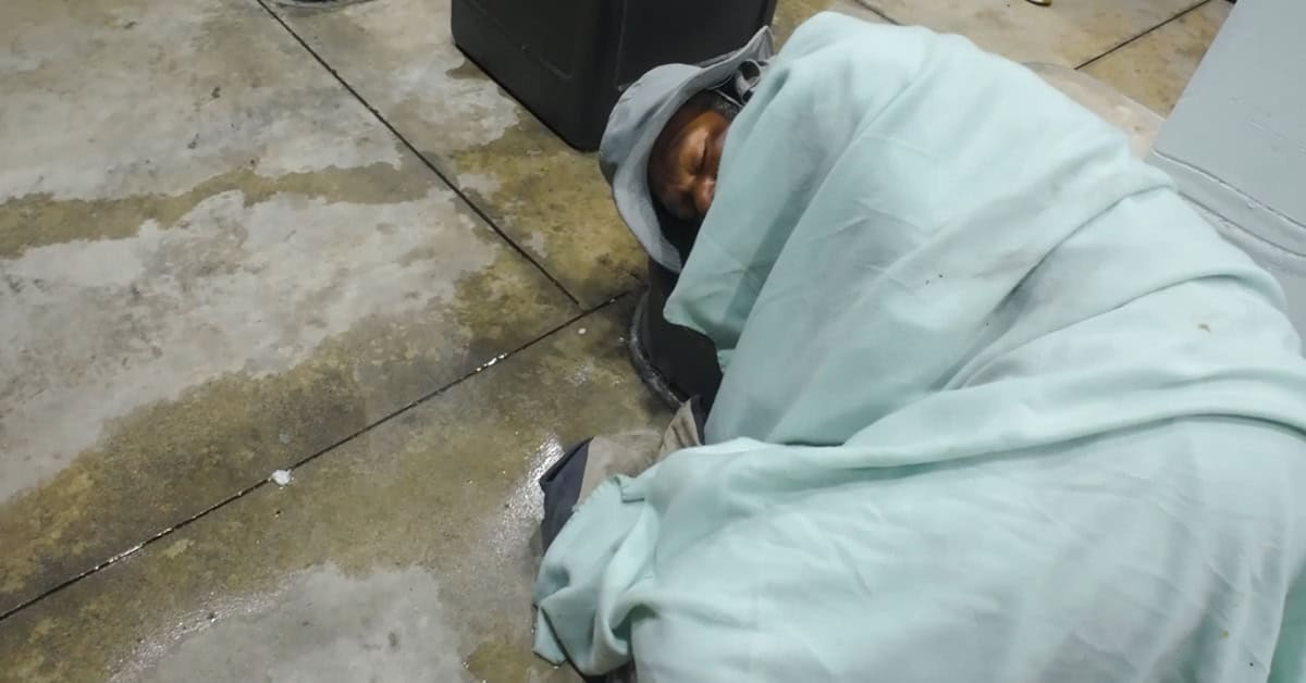 Found him sleeping on the street on Christmas