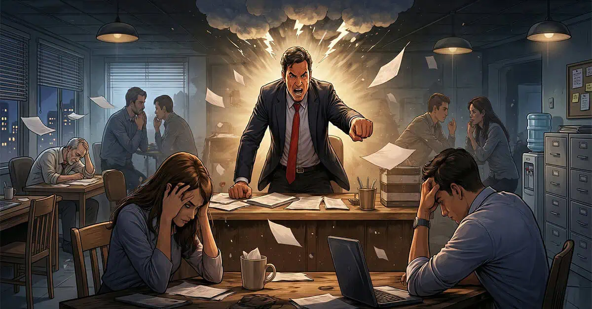 Tension in the office storm